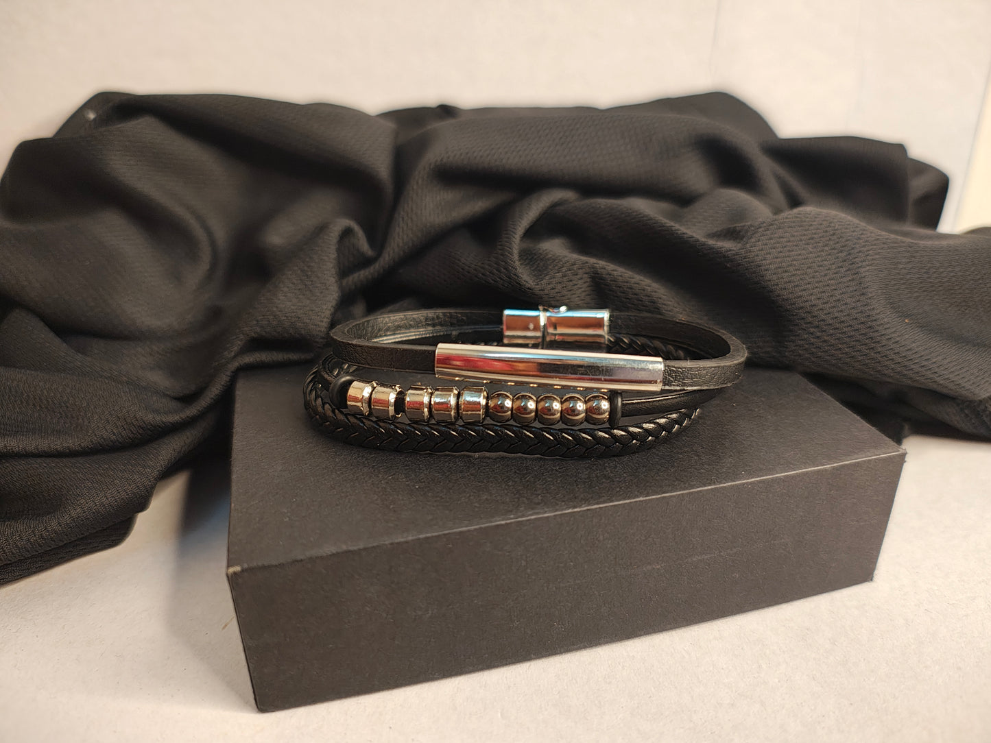 Black Leather Bracelet