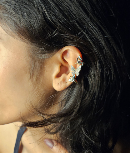 Butterfly ear cuffs