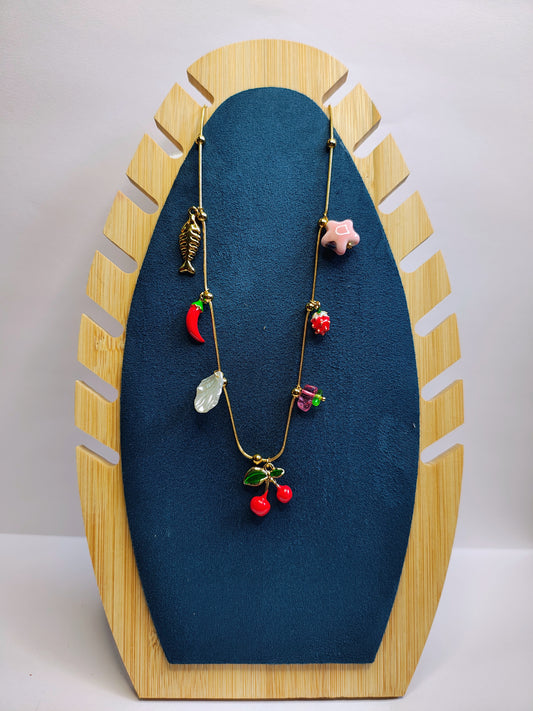Funky Multi-Charm Necklace