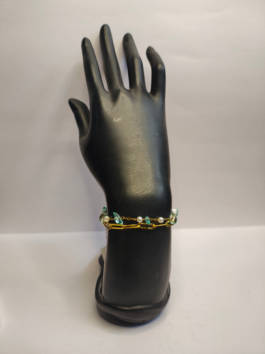 Blue Stone Chain Bracelet