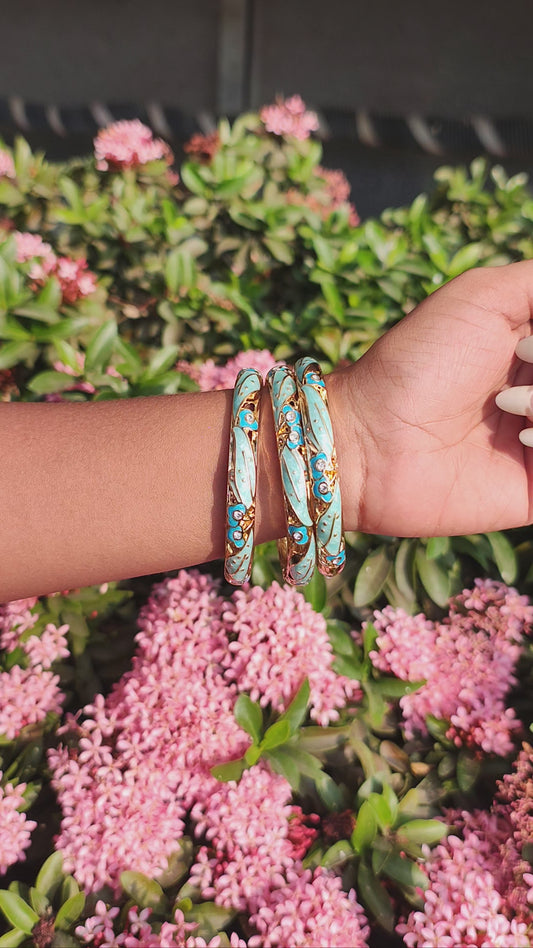 Aqua Shringar Enamal Bangle