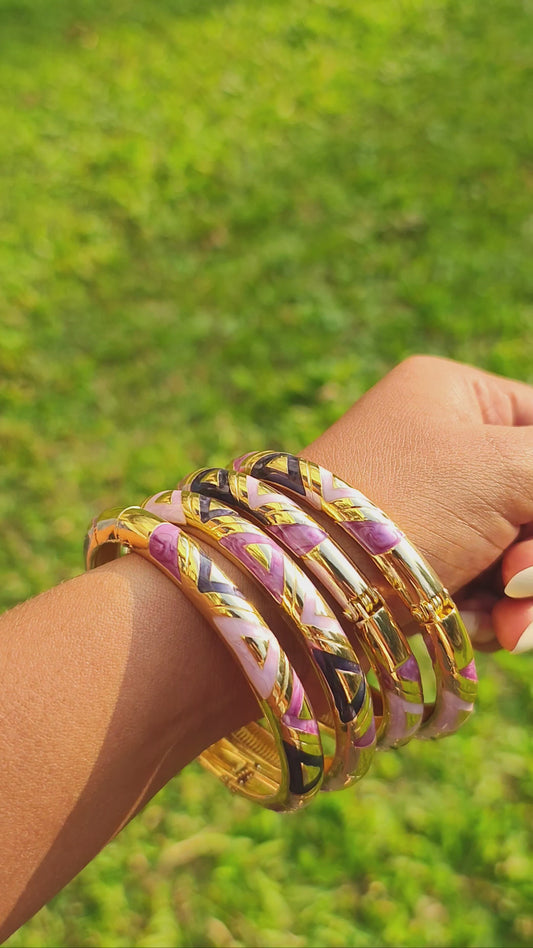 Lavender Royale Enamel Bangle