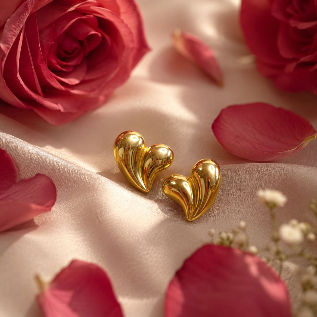 Golden Heart Earring