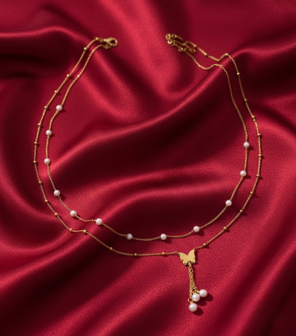 Butterfly Pearl Elegance Waist Chain