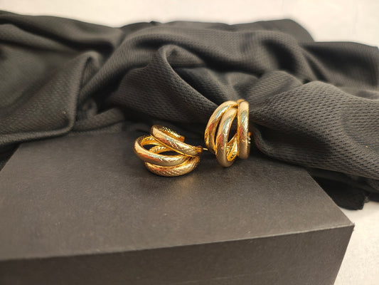 Twisted Gold Hoops